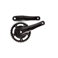 Kurbelgarnitur Aluminium,38 Zähne,4kant,170 mm,schwarz
