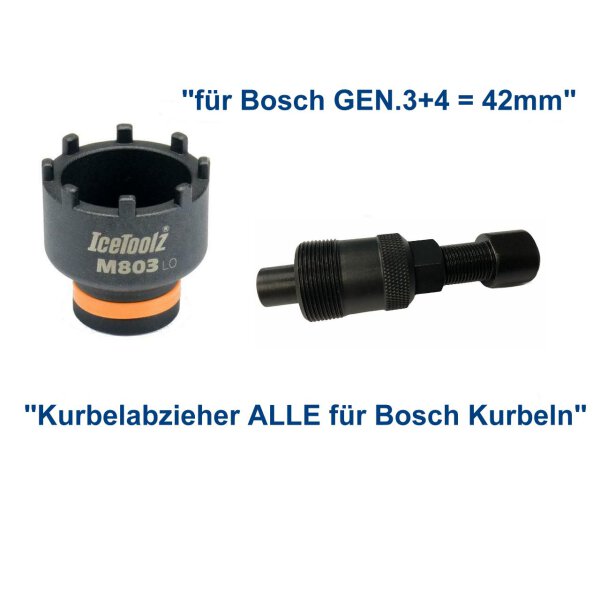 Spider,Abzieher,Verschlußringl IceToolz M803 für Bosch Gen.3+4+Kurbelabzieher Kemper