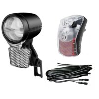 Rico E-bike Led Scheinwerfer 60LUX+Rücklicht Pixeo Schutzblech Set