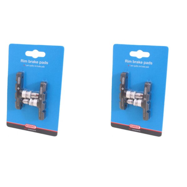 Bremsschuhe für V-Brake, Elvedes Aluminium, 2 Paar Spar Set in bester Qualität
