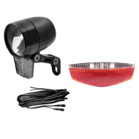 LED-Scheinwerfer schwarz, f&uuml;r E-Bike 6V-48V, 100...