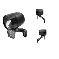 LED-Scheinwerfer schwarz, für E-Bike 6V-48V, 100 Lux,Reflektor+Rücklicht+Kabelse