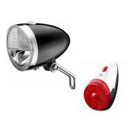 Retro CLASSICO LED-UN4980-Schwarz  + Retro Batterie...