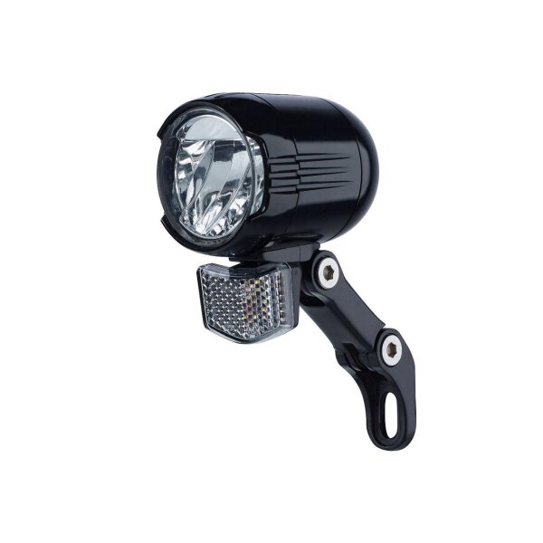LED-Scheinwerfer CNC Shiny 120 E-Bike, 120 Lux, 6-48 Volt, Prüfzeichen