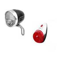 Retro CLASSICO Power LED 30Lux-Schwarz  + Retro Batterie...