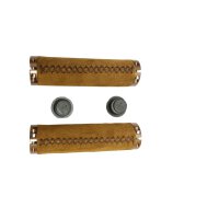 Fahrrad Schraubgriffe Wildleder Braun,130 / 130mm