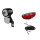 LED-Scheinwerfer schwarz, für E-Bike 6V-48V,Echte 40 Lux,Reflektor+Rücklicht+Kabelset