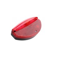 Batterie Flat Rücklicht, 80 mm, LED, incl. Batterien,Roter Reflektor