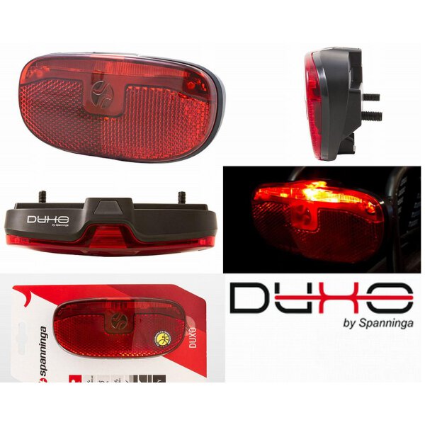 LED Rücklicht Duxo XB, 50/ 80 mm, incl. Batterien,Prüfzeichen