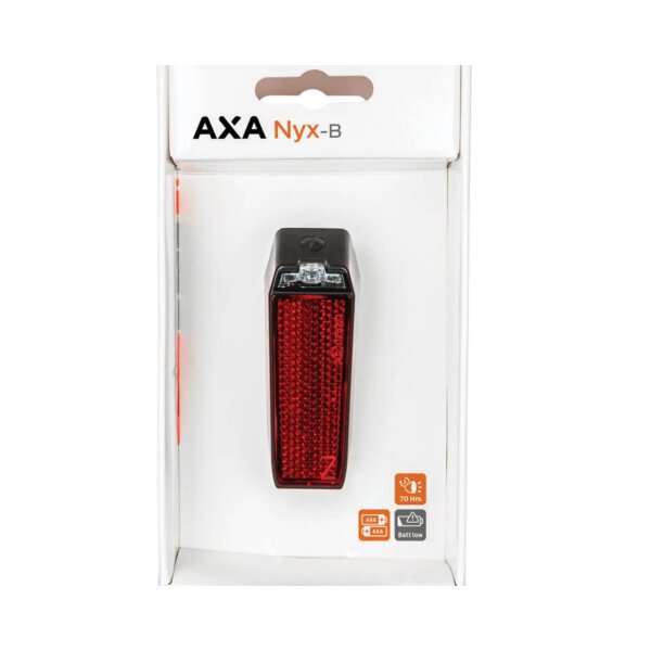 Axa Nyx Batterie-Rücklicht,Schutzblechmontage,Prüfzeichen,Blister Verpackt