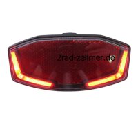 Gepäckträger Rücklicht LineoXB, SPANNINGA, Batteriebetrieb (Batterien incl.), 80 mm + 50mm