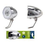 Retro Scheinwerfer LED,Chrom + Retro Batterie Schutzblech Rücklicht