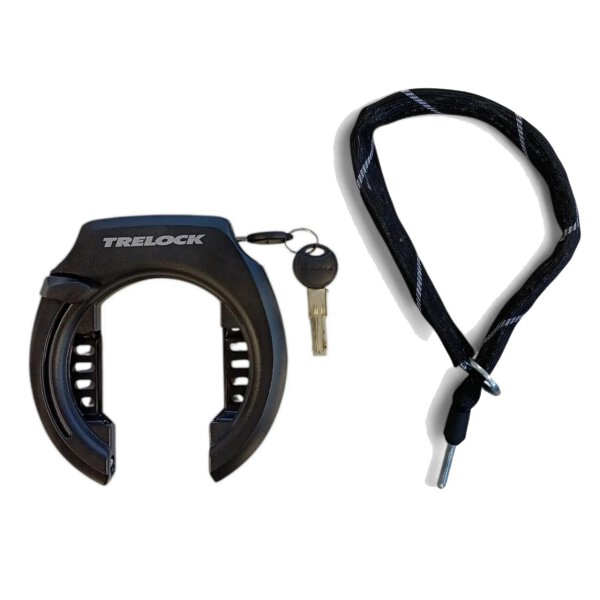Trelock Rahmenschloss RS351 Schwarz,2Schlüssel + Trelock Steckkette Sparset Neu Eingetroffen