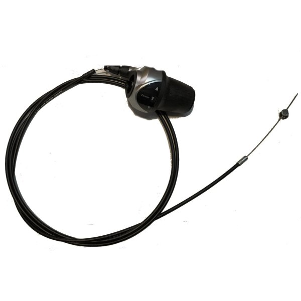 Schalter / Drehgriff SHIMANO "Nexus 7-Gang" Silber,inkl.Innenzug