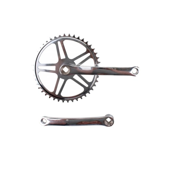 Retro Kurbelgarnitur 44T Silber SET,Chrom