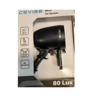 CEVISS Scheinwerfer 80 Lux,für Nabendynamo