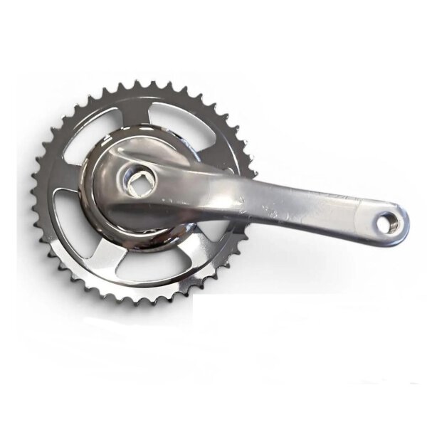Kurbellänge 170 mm. Silber, Aluminium,4kant ***NUR RECHTE SEITE mit Ritzel
