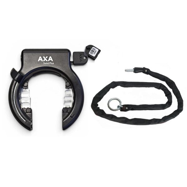 Axa Solid + Steckkette 100x5,5mm Schwarz SET