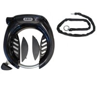 ABUS Rahmenschloss 5850 R  + Steckkette 100x5,5mm Schwarz...