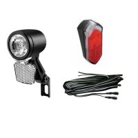 Retro Led Scheinwerfer mit Tagfahrlicht,50Lux +Schtzblech Rücklicht +Kabelset