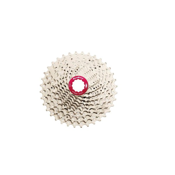 SunRace Kassette CSMX0 10-fach 11-36 - metallic+rot