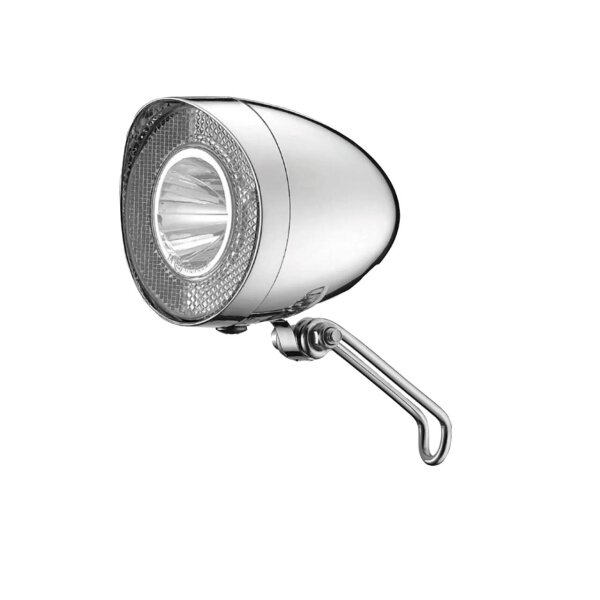 Retro OLDSCHOLL,LED-Scheinwerfer 40 LuX Chrom mit Schalter,Standlicht